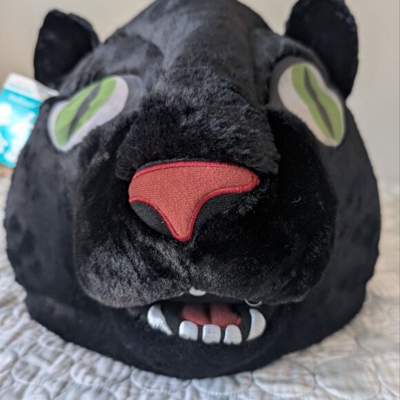 Dan Dee Big Greeter Head Black Cat Panther Halloween Mask Cosplay Furry Head - Picture 4 of 16